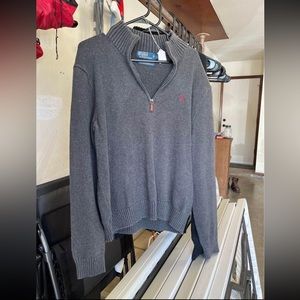 Mens RL Polo 1/4 zip sweater